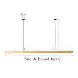 Nordic Solid Wooden Pendant Lighting LED Lamps for Dining Living Room Kitchen Office Shop Long Hanging Indoor Lighting Fixtures
