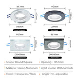 4Stks/Crystal Led Armaturen Halogen Spots GU10 MR16 Frame Verzon kin Led Fittings Montage Armatur