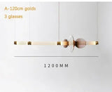 Scott Luna Chandelier Postmodern italian design lamps replica led light glass long tube lamp Bedroom Living Room bedside lamp