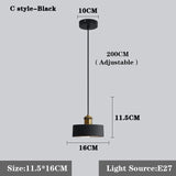 Modern Vintage Macaron Pendant Light Kit (3-Light Cluster) - Creative Iron Hanging Lamp for Bar, Dining & Kitchen