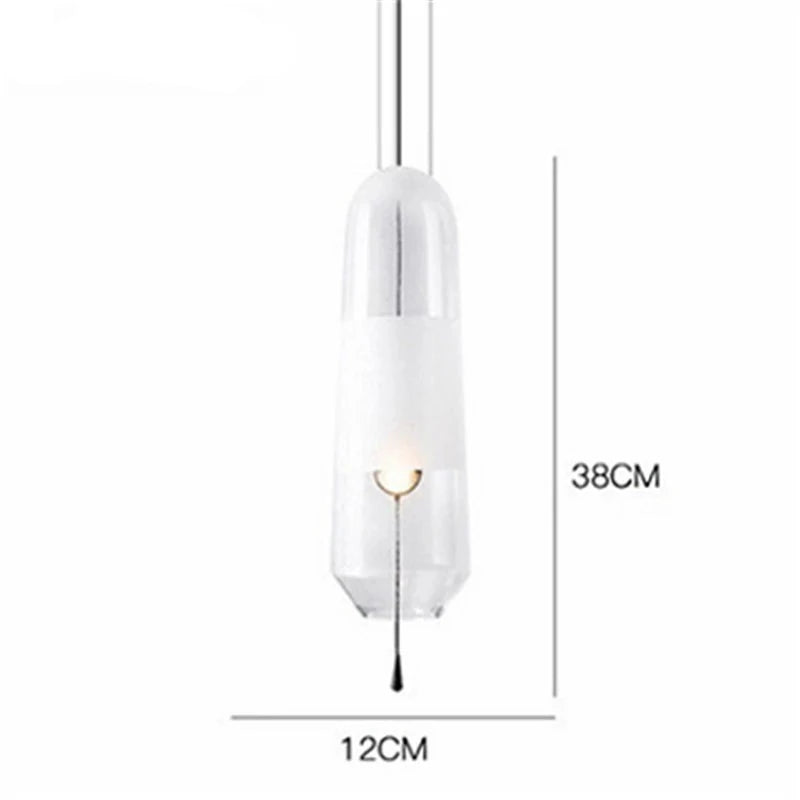 Modern Glass Pendant Lights Hanging Lamp for Dining Room Bedroom Led Light Fixtures Nordic Loft Industrial Home Decors Luminarias