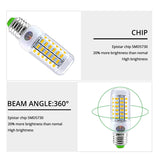 E27 E14 LED Lamp SMD 5730 220V Corn Light Bulb 24 36 56 72 LEDs Energy Saving Lamp Ampoule LED Chandelier Lighting for Home