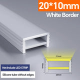Light Strip Silicone Tube LED Diffuser Flexible Black and White Lampshade with Edge Contour Light Mask Plate Cover
