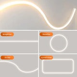 Light Strip Silicone Tube LED Diffuser Flexible Black and White Lampshade with Edge Contour Light Mask Plate Cover