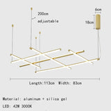 COORDINATES Pendant Light Italy Designer Tube Gold Chandeliers for Kitchen Hotel Staircase Linear scandinavian Pendant lamp