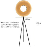 Modern Fabric Pendant Light Designer Iris Pendant Lights for Living Room Hotel Lobby Restaurant Decor LED White Round Chandelier