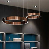 Nordic Designer Round LED Pendant Light - Modern Chandelier for Dining Room