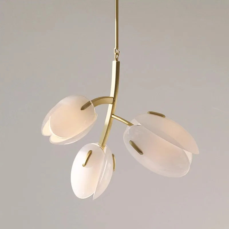 Romantic Tulip Buds G9 Chandelier Colorful Glass Shades Pendant Lights Lustre Home Decor Led Lamp Fixtures Bedroom Hanging Lamp