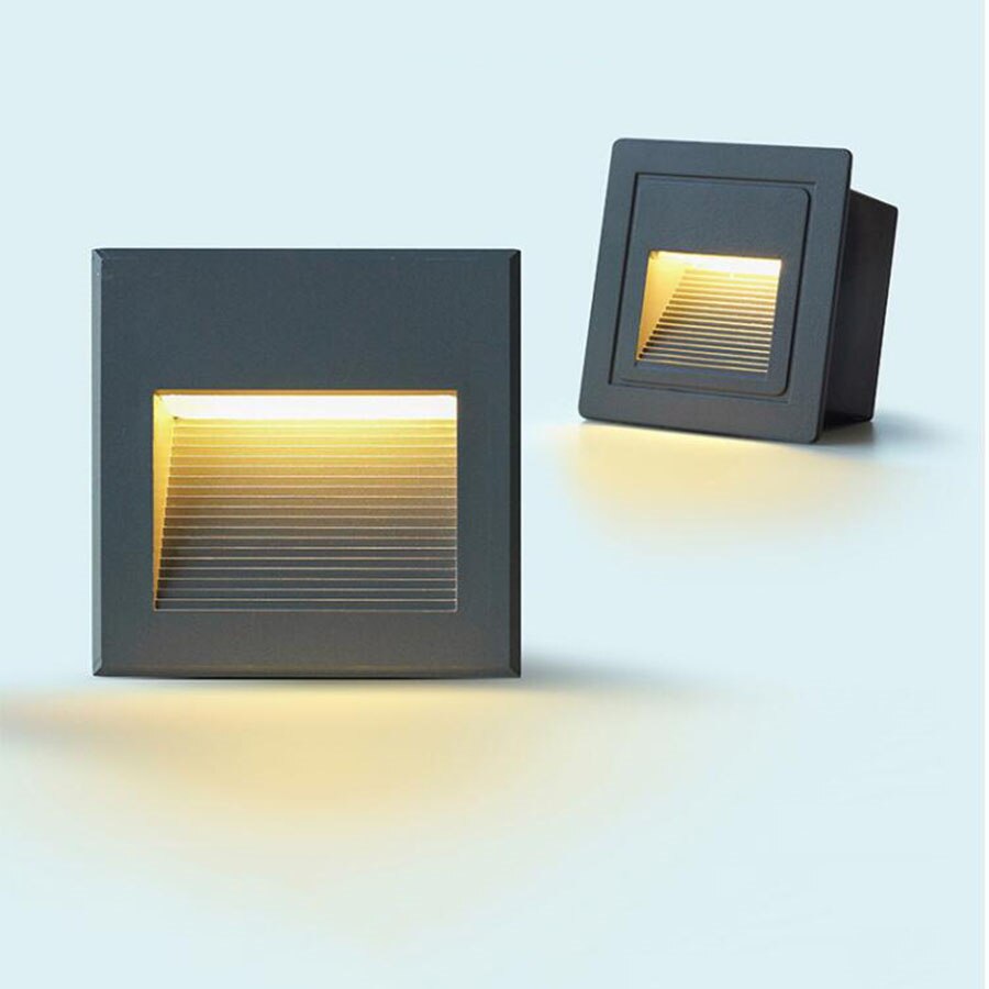 IP65 Outdoor Wall Sconce Lamp Waterproof LED Step Light Outdoor Recessed Stair Light Garden corridor LED Footlight