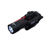 X400 Mini Pistol Flashlight with Strobe Mode - Compact LED Weapon Light for Picatinny & GL Rails
