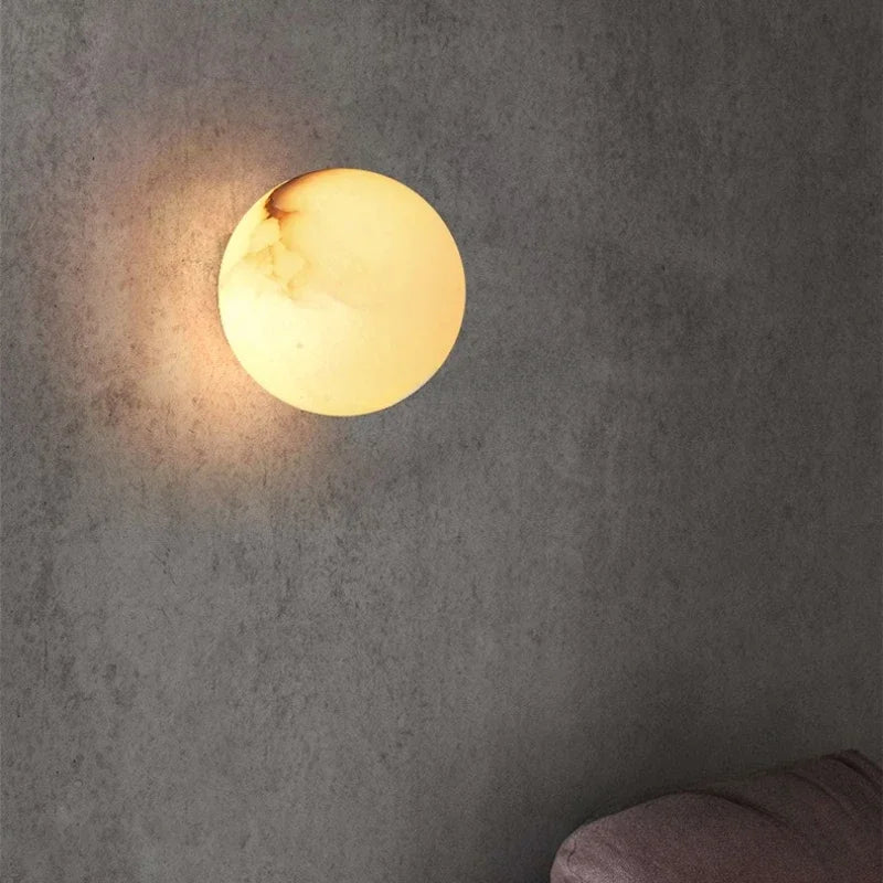 Modern LED Natural Stone Wall Light for Living Room Bedroom Dining Home Decoration Wall Lamp Study Art Designer Retro Wall Scone