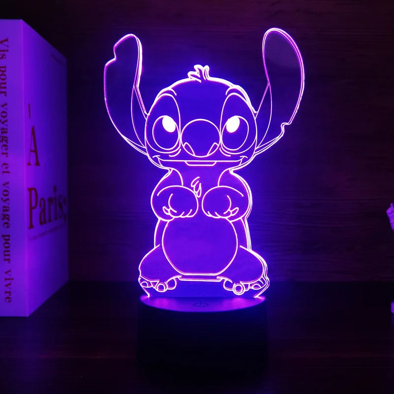 3D Illusion Stitch Night Light with Remote Control and Smart Touch Room Decor Lamp Birthday Valentine&#39;s Day Christmas Gifts