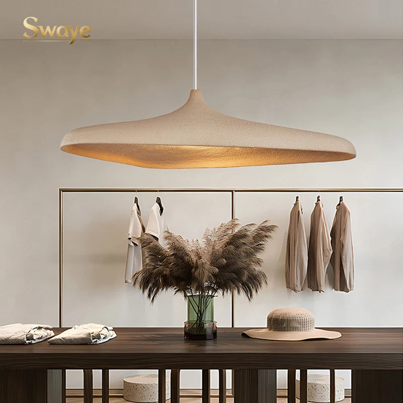 Wabi-Sabi Minimalist Stylish LED Ceiling Chandelier Lamp Design Symbol Pendant Lights Home Decoration for Bedroom Bar Background