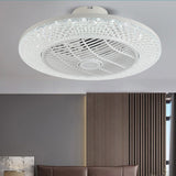 Morden LED Invisible Ceiling Fan Lamp With Remote Control Dining Room Bedroom Heating Fan Lamp Bluetooth music Light Lustre Deco