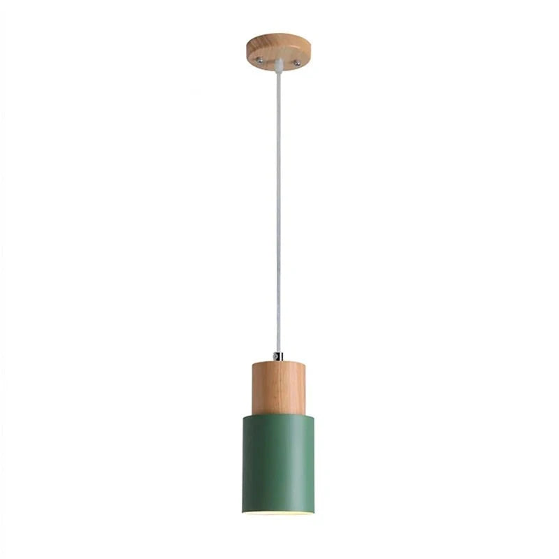 Nordic Pendant Light Wooden Macaron LED Iron Hanging Lamps For Living Room Bedroom Bedsides Restaurant Cafe's Home Decor's Lighting