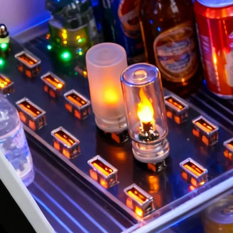 USB Car Ambient Light - LED Flickering Candle Bulb for Interior Decoration