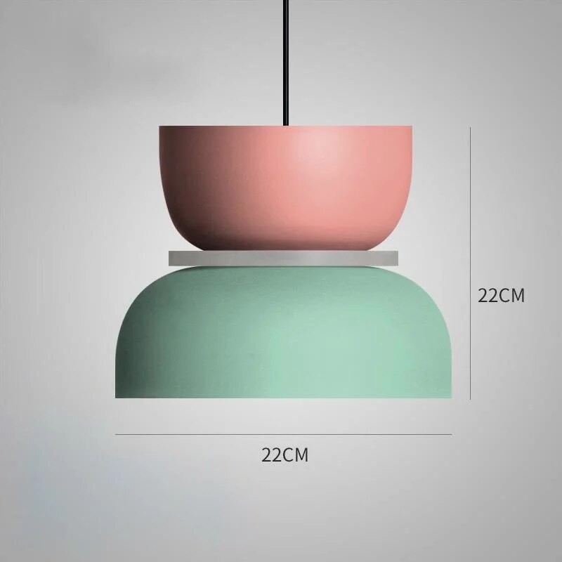  Nordic Macaron Pendant Lamp Lampasas's Coligenate Techno Suspension Colorful Bar Living Dining Room Bedroom Hanging Lighting