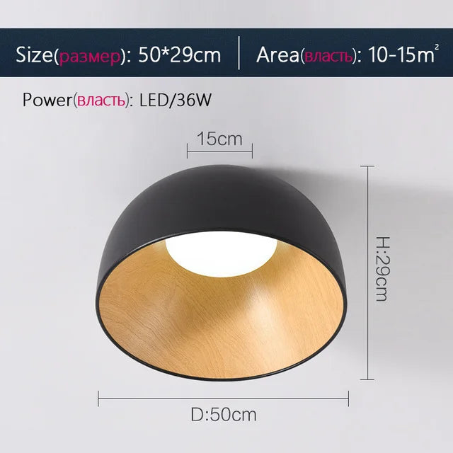 Wood Grain ceiling light Bedroom black white wood ceiling light Spain Designer Light Fixture For Study Room Designer light