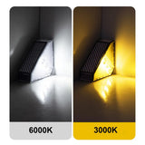 Solar LED Step Lights Outdoor Stair Lamps - Waterproof Triangle Landscape Light
