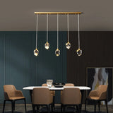 Modern Crystal Chandelier Indoor Crystal Ceiling Light Fixtures With Clear Solid Crystal For Living Room Hallway Kitchen Lamp
