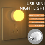 USB Plug Lamp Computer Mobile Power Rechargeable Lamp Book Light LED Eye Protection Reading Light Small Light Night Light