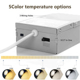 9W 12W LED Downlight with Night Light Mode - 3-Mode Recessed Ceiling Lamp