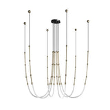 Modern Art Bar Counter Chandelier Restaurant LED Hanging Lamp Simple Line Home Decor Pendant Light Lobby Pendant Light Lamparas