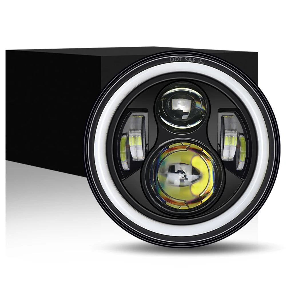 7Inch LED Headlights for Jeep Wrangler Off Road suzuki samurai led Spotlights 7 inch Headlamp Angel Eyes DRL Running Lamp H4 H13