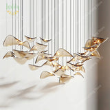 2026 New French Clear Glass Lustre Chandelier, Custom Hardware Pendant Lamp for Duplex Stairwell, Elegant Light for Ceilings