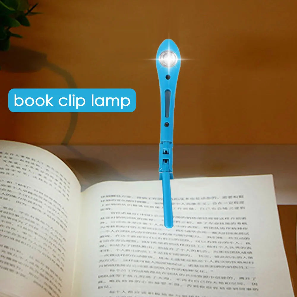 USB Rechargeable Clip Book Lights Book Clip Lamp Eye Protection Portable Mini Led Reading Book Light Home Decorations Flexible