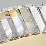 Modern Geometric Crystal Ceiling Light - Round & Square LED Lamp for Bedroom