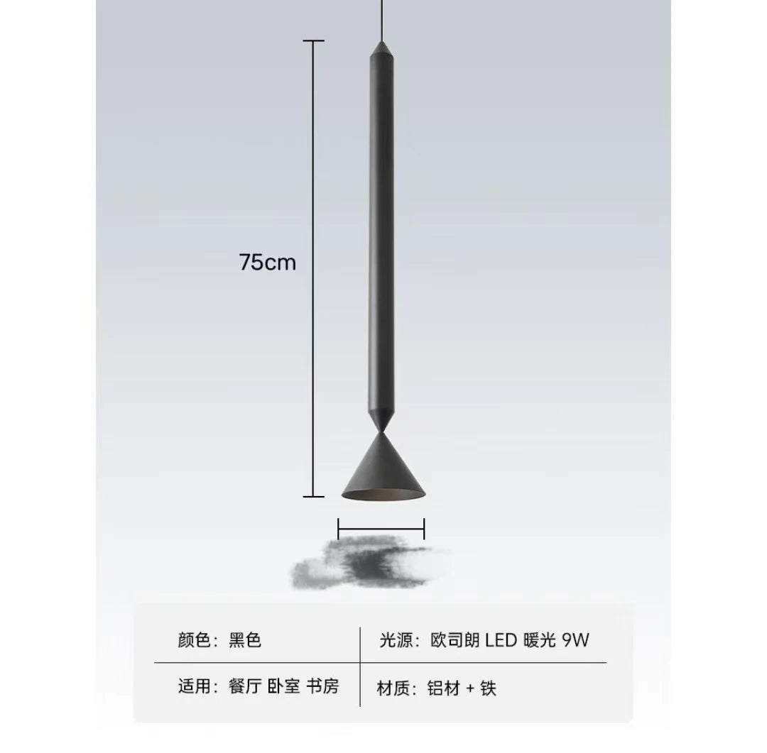 Lamp Long Pole Designer for Kitchen Island Small Single Head Hanging Lamp for Dining Room Bar Macaron Lamp LED