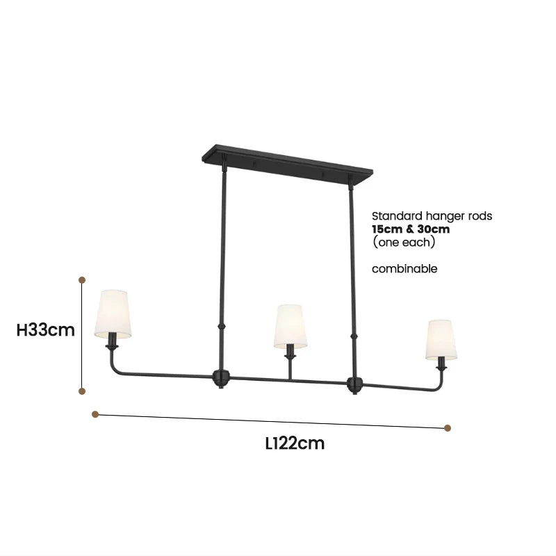 American Style LED Pendant Lamp Modern Minimalist Chandelier Kitchen Island Restaurant Bar Living Room Home Decor Factory Direct