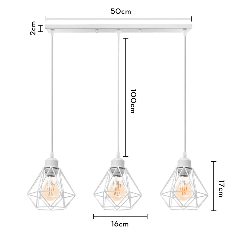 Vintage Pendant Lamp Iron Frame Ceiling Lighting Paint Restaurant Teahouse Chandelier Indoor Wrought Metal Modern Pendant Lights