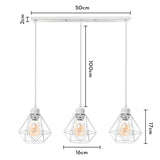 Vintage Pendant Lamp Iron Frame Ceiling Lighting Paint Restaurant Teahouse Chandelier Indoor Wrought Metal Modern Pendant Lights