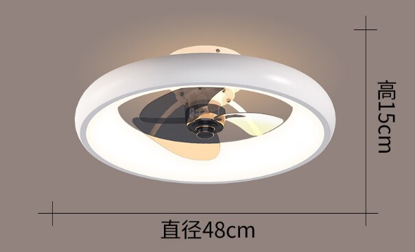 Nordic White Black Gold Ceiling Fan Light DC Motor Remote Control Reversible Bedroom Dining Room Ceiling Fan Light Living Room