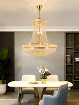 Hanging Lamps Lustre Suspension Luminaire Lampen For Living Room Luxury Round K9 Crystal Gold 2025 Ceiling Chandelier Lighting