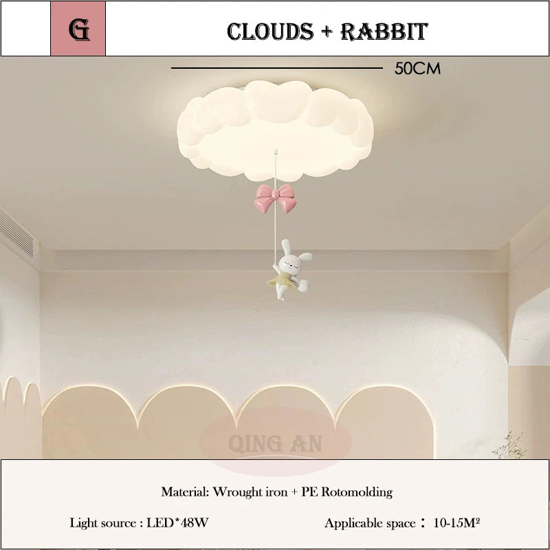 Modern Cloud LED Ceiling Light - Bubble Ball Lamp for Children's Bedroom