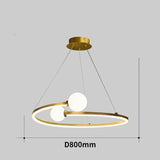 Nordic Minimalist Ring Pendant Lamp Dimmable for Table Dining Room Kitchen Island Bedroom Chandelier Lustre Lighting Fixture