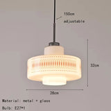 Nordic White Glass Globe Pendant Light with Red Flex Cord - E27 Modern Art Deco Ceiling Hanging Lamp Fixture for Restaurant, Bar & Bedroom