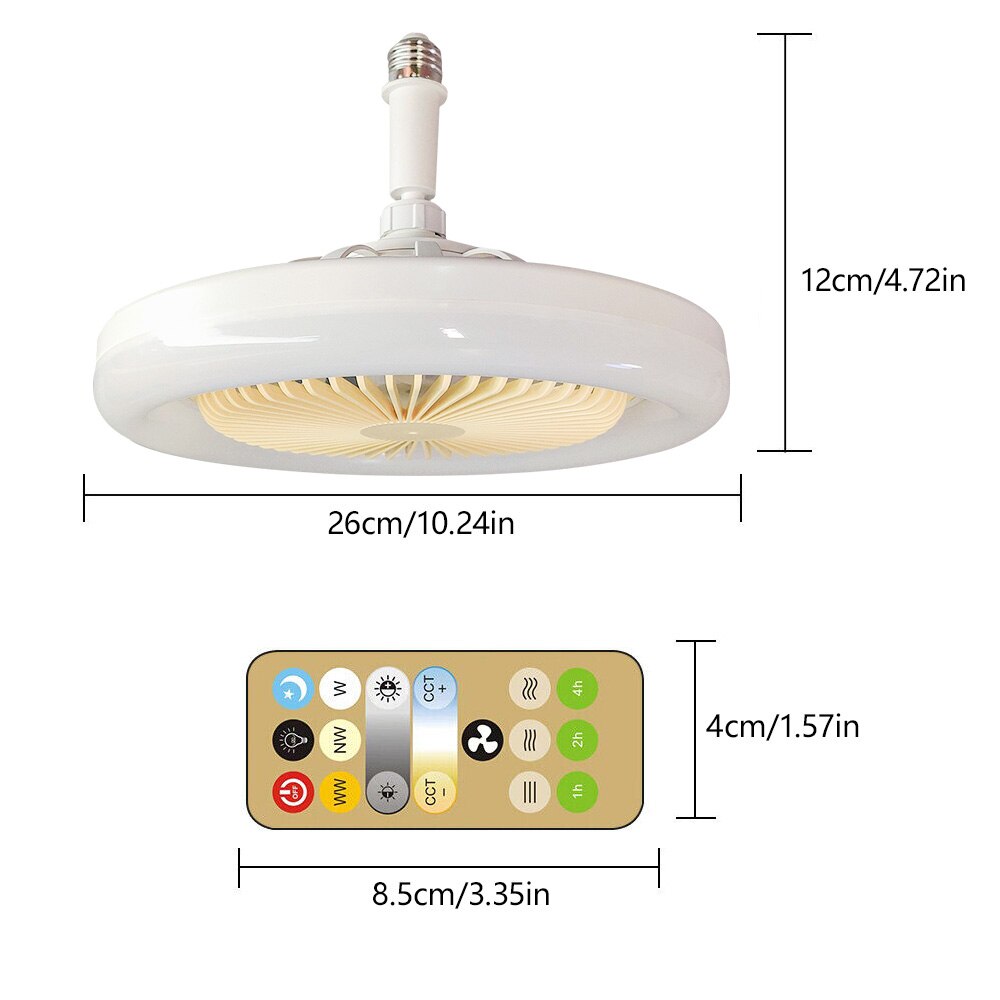 Dimmable Ceiling Fan Lamp With Remote Control Fan Lamp Modern Bedroom Decorative E27 Ceiling Lamp Electric Fan Ventilator Lamp