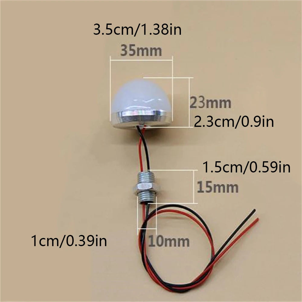 12V LED Makeup Mirror Bulb - 3W DC Round Lamp for Vanity & Dressing Room