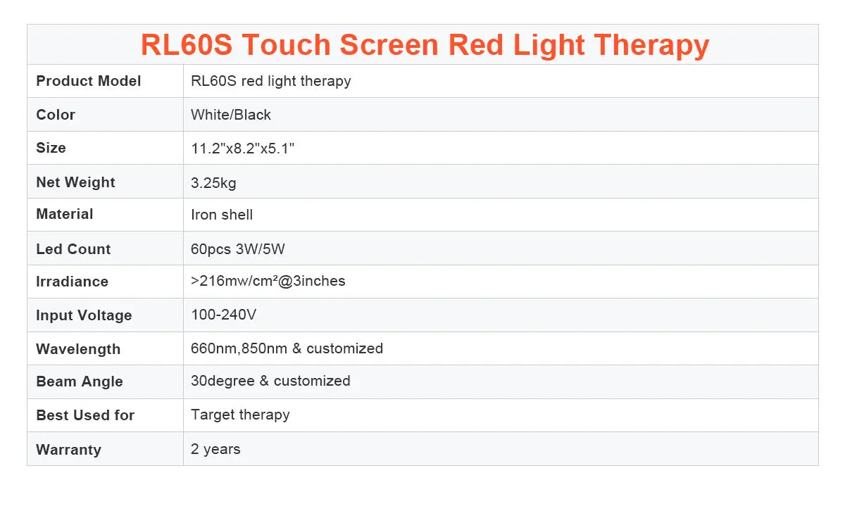 Red Light Therapy OEM/ODM 5 Wavelengths Pulse Model Full Body Use 300-3600W Infrared PDT Touch Screen LED Red Light Therapy Panel Device