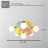 Modern Full Spectrum Ceiling Light - Colorful Bubble Lamp for Living Room