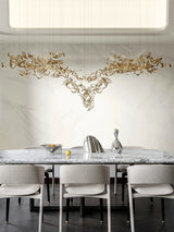 Large Customized Hotel Lobby Banquet Hall Artistic Glass Chandelier Lighting LED Fixtures Living room Island Light Fixture