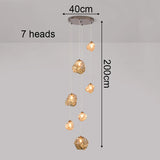Modern Staircase LED Ceiling Chandelier - Luxury Long Hanging Pendant Light for Living Room