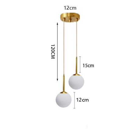 Modern simple Coppery Restaurant Pendant light luxury Bedside Nordic designer Creative personalized Acrylic ball G9 Hanging lamp