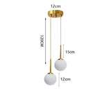 Modern simple Coppery Restaurant Pendant light luxury Bedside Nordic designer Creative personalized Acrylic ball G9 Hanging lamp