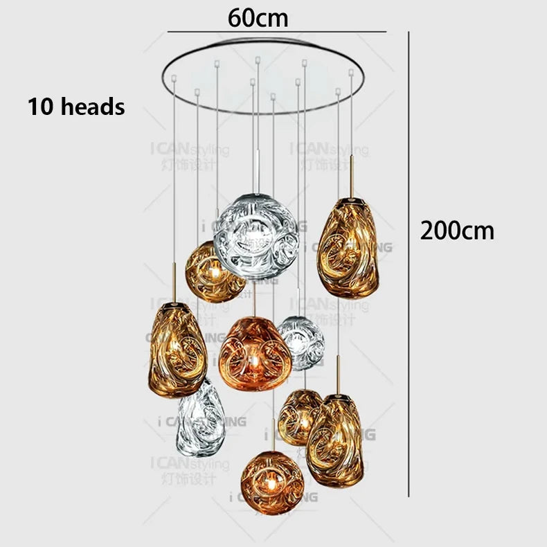 Modern home decor led lights pendant light lamps forstaircase Chandeliers for living room hanging light indoor lighting