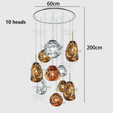 Modern home decor led lights pendant light lamps forstaircase Chandeliers for living room hanging light indoor lighting